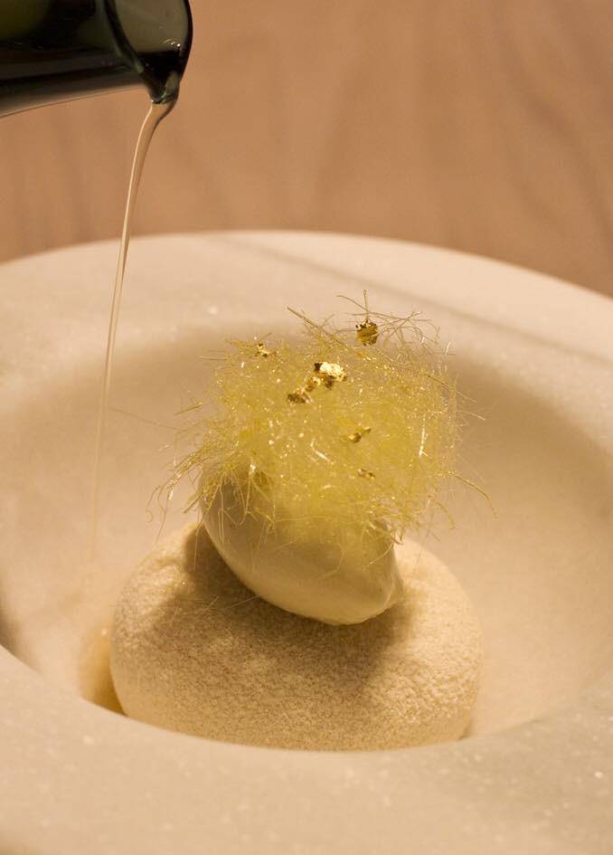 Pear and champagne mousse. Photo: Pavlova & Cream