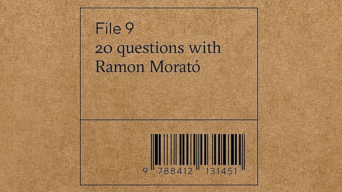 File 9: 20 Questions with Ramon Morató with bar code printed on brown kraft paper