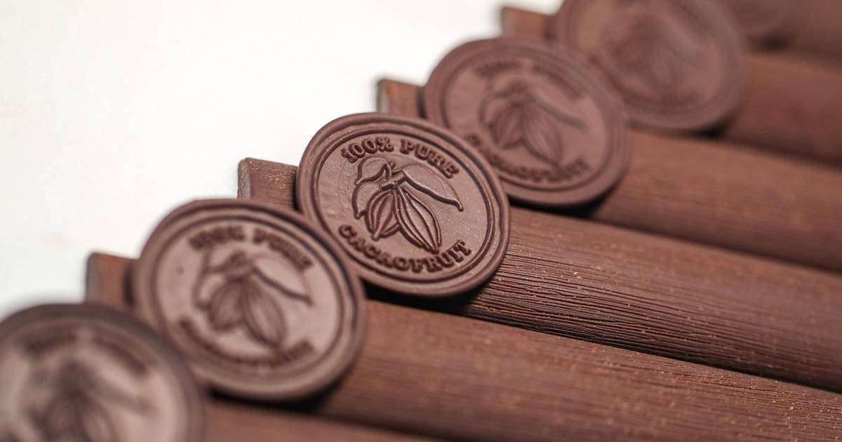 medalhas de chocolate com logo wholefruit