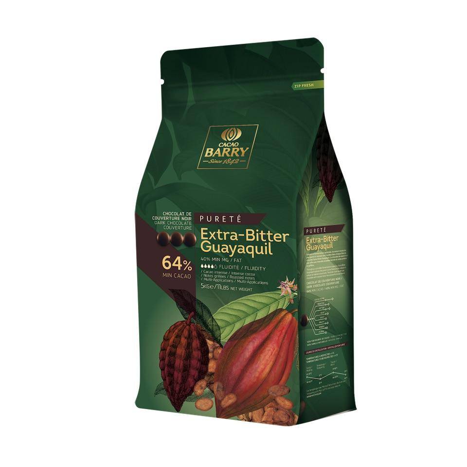 Packshot of 2.5kg bag of Cacao Barry® Guayaquil couverture