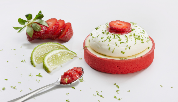 Zephyr & Strawberry tart by chef Philippe Marand