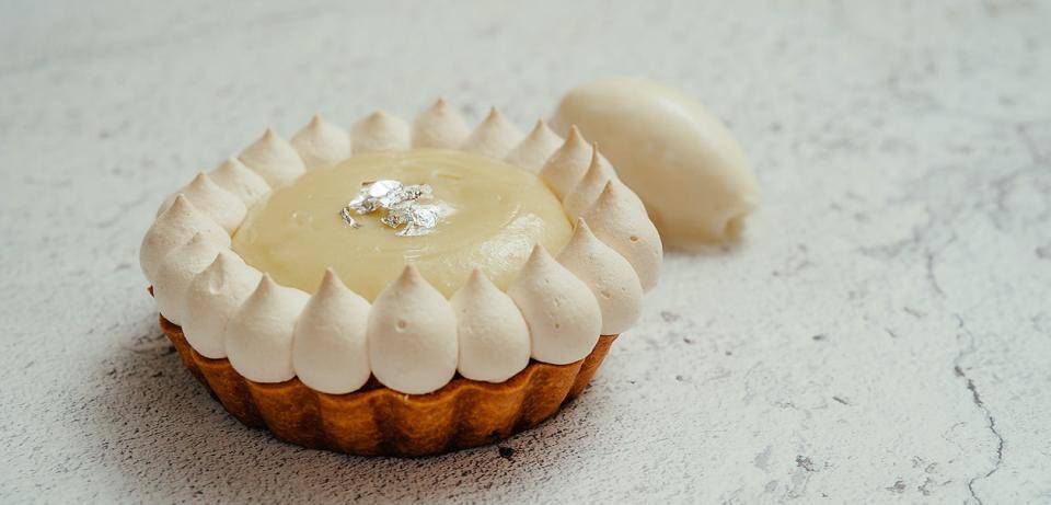 A Maids of Honor Tart with Whey Sorbet
