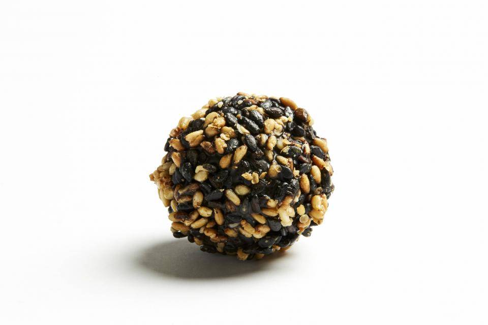 black sesame and ginger truffle
