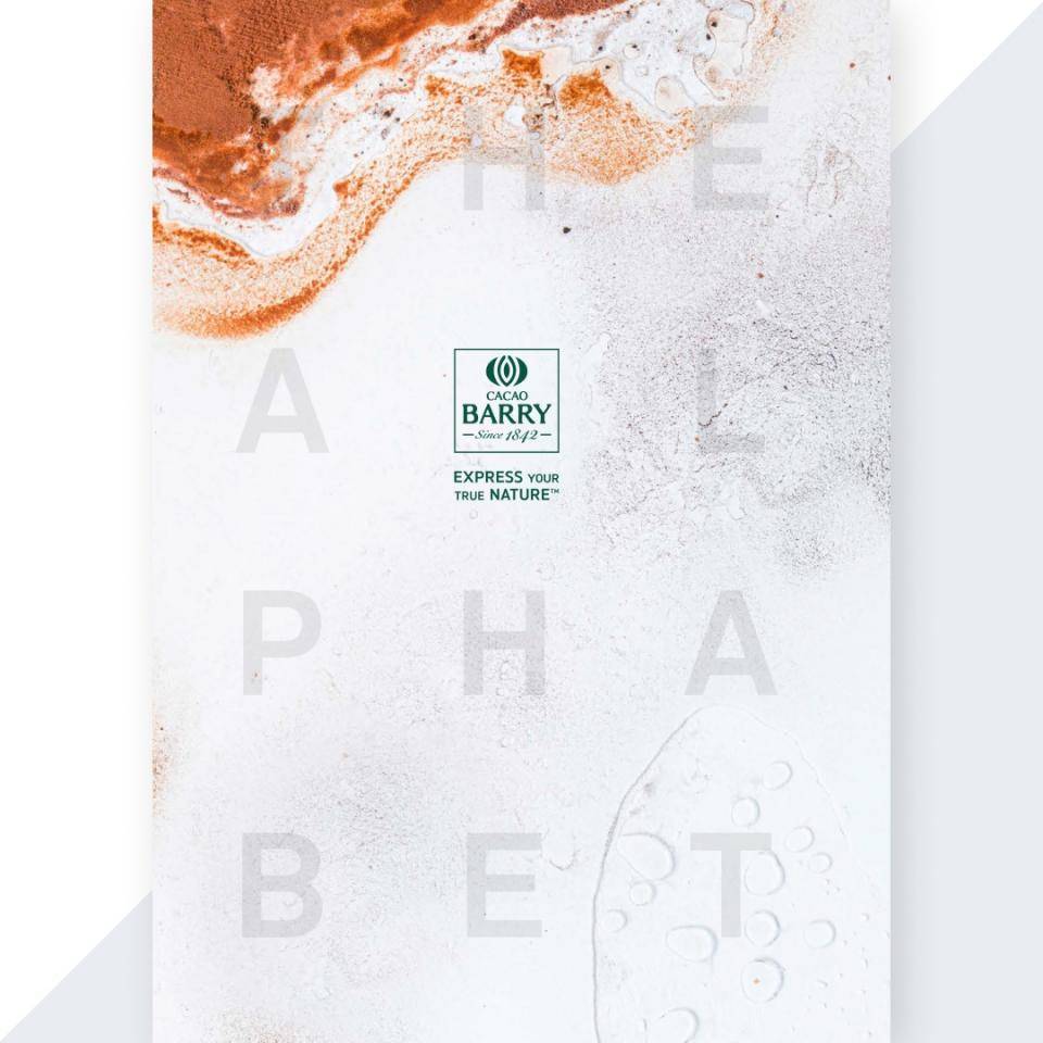 The Cover of the Cacao Powder Alphabet from Cacao Barry