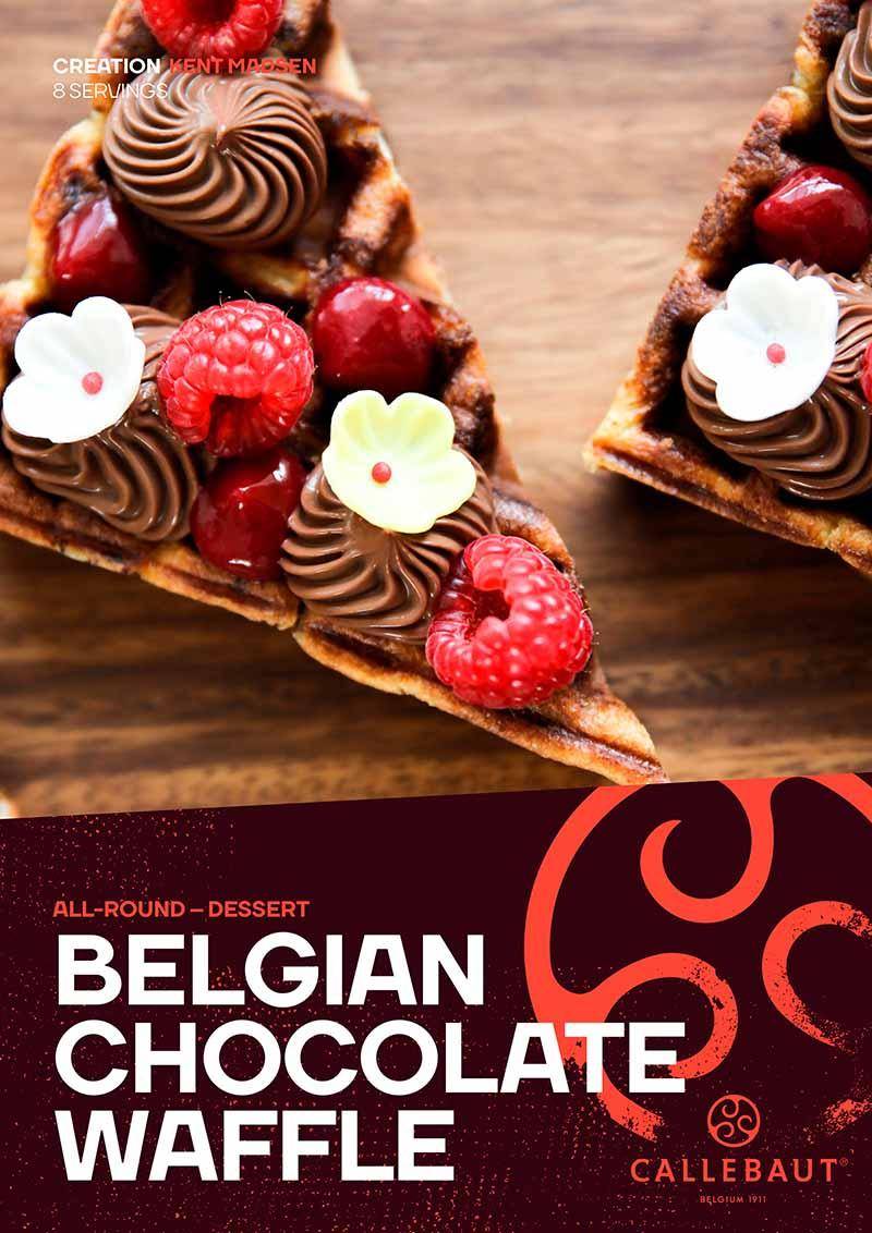 Scarica la ricetta del waffle belga al cioccolato.