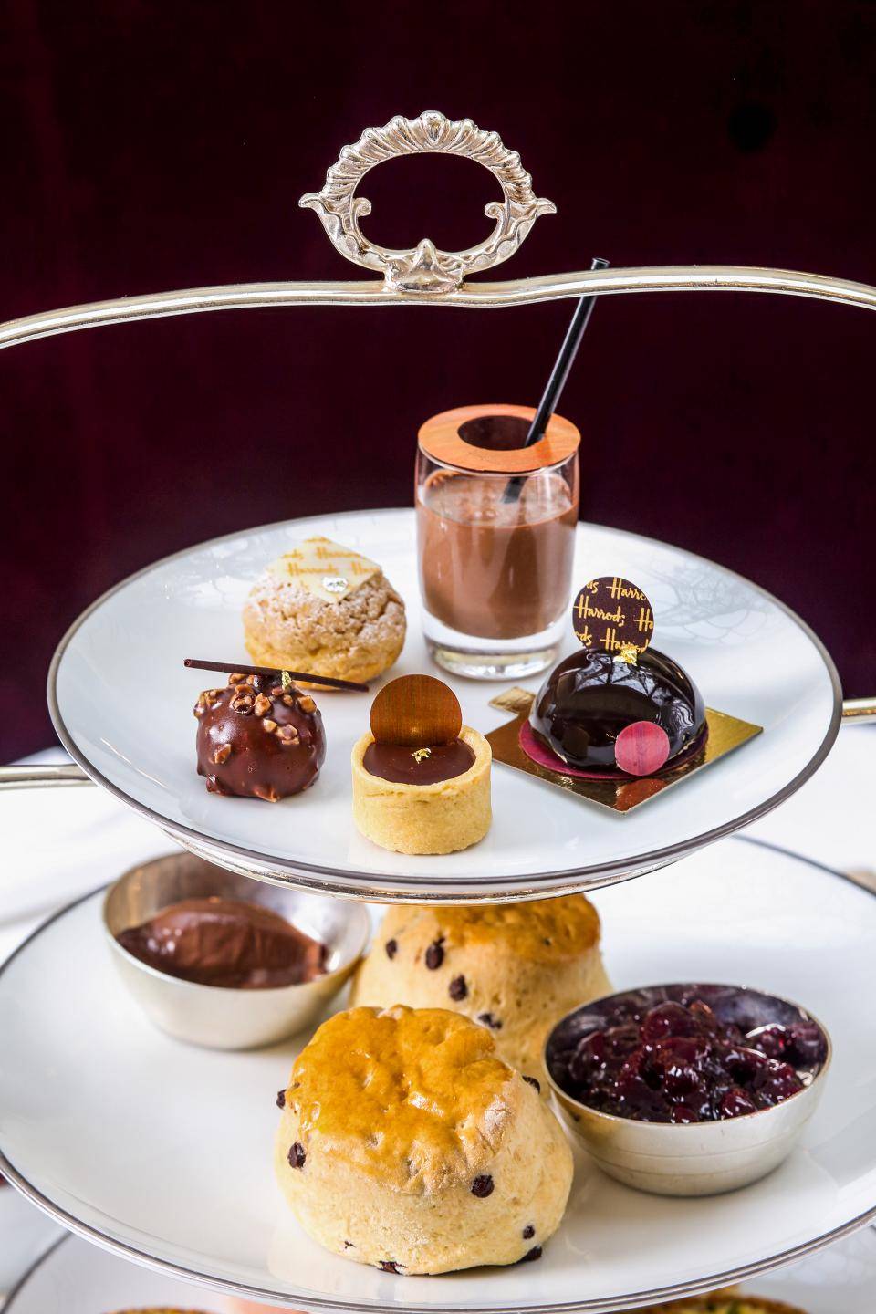 The Praline Ball and Malt Chocolate Drink from the Harrods Chocolate Afternoon tea