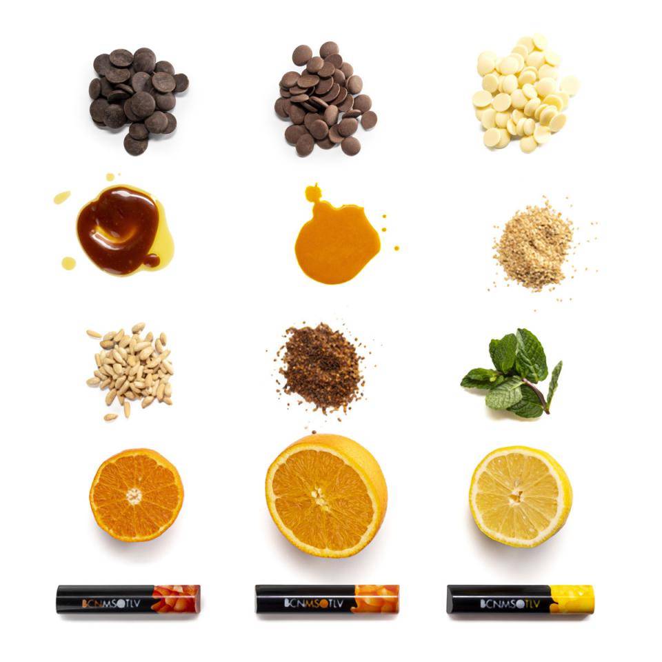 ingredients for citrus chocolate bonbons