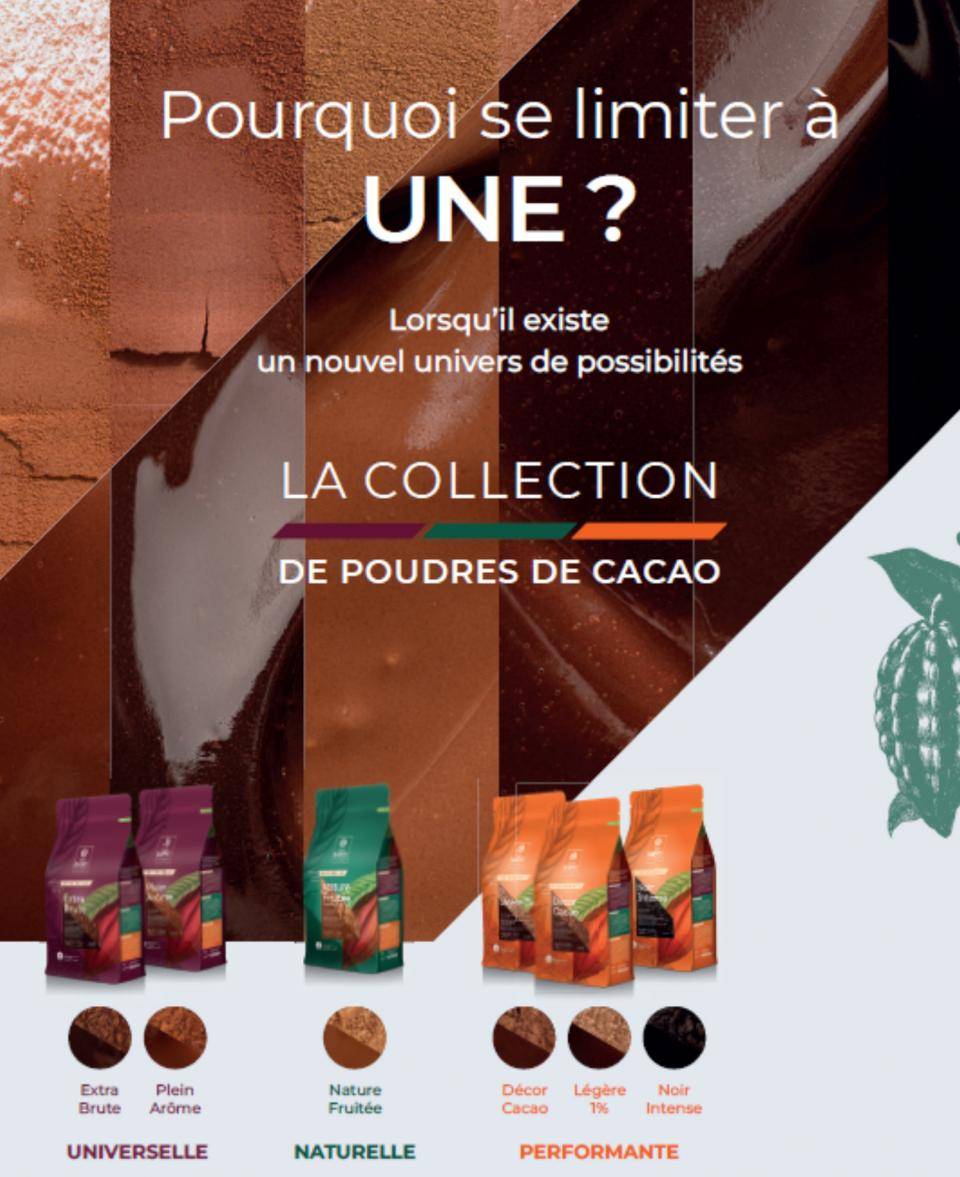 la collection de poudres de cacao