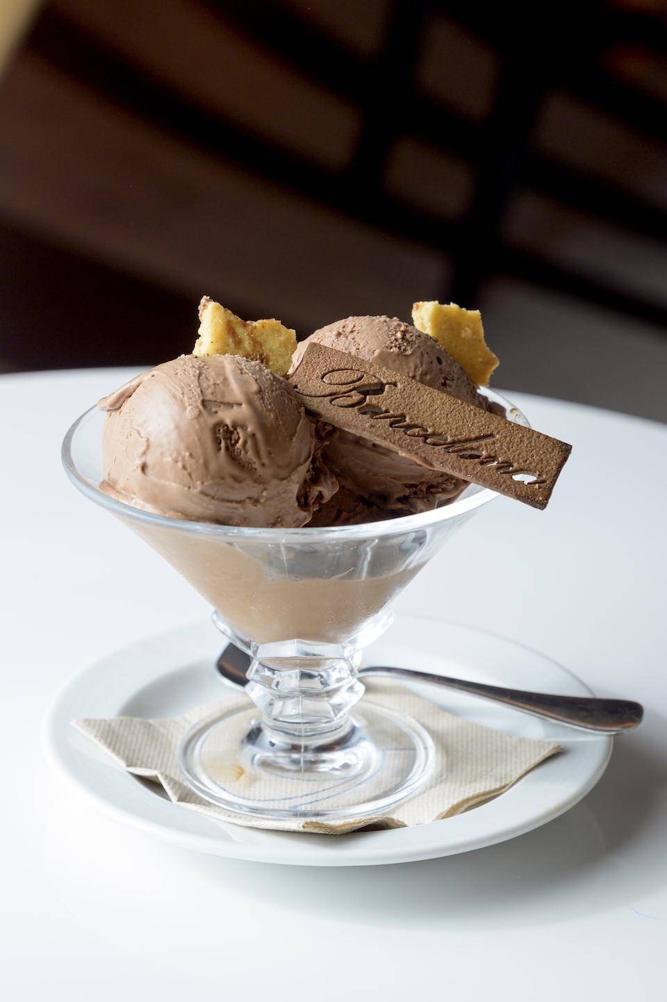 Chocolate Gelato created to celebrate the ship's stop in Barcelona