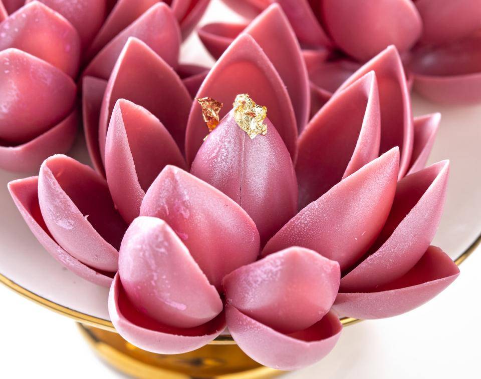 Ruby Chocolate Lotus Blossom by Chef Renata Arassiro