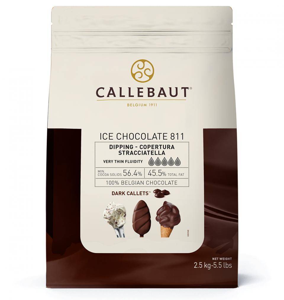 Callebaut Schokolade Eiscreme Dipping Dark Callets