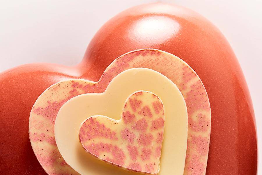 Callebaut hartvorming toetje om te delen