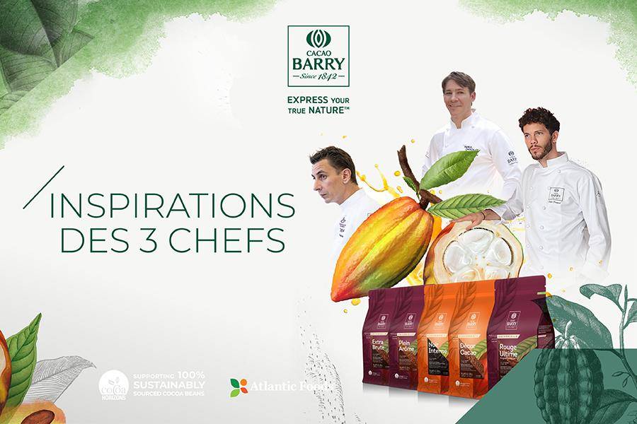 Téléchargez votre inspiration des 3 chefs avec une selection raffinee de 6 recettes specialement creees par Chef Jules Fouquet, Chef Romain Renard, et Chef Jean Lachenal.