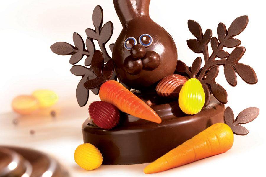 Callebaut Chocolate Pastel de Conejo de Pascua con Doble Chocolate