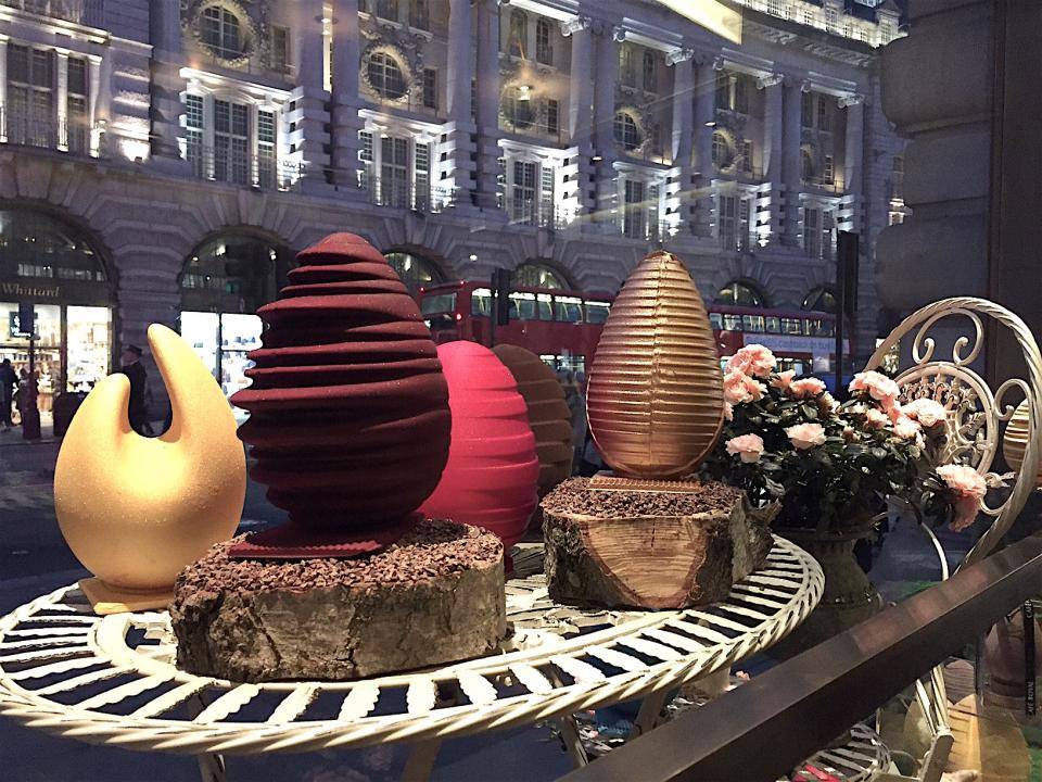 The edible chocolate display at Café Royal