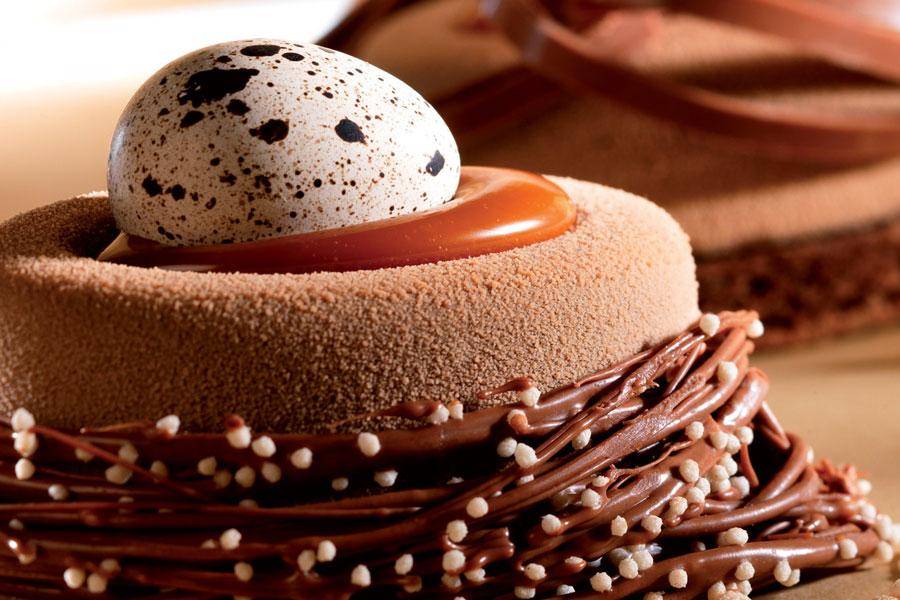 Callebaut Chocolate Nido de Pascua de Chocolate Arriba