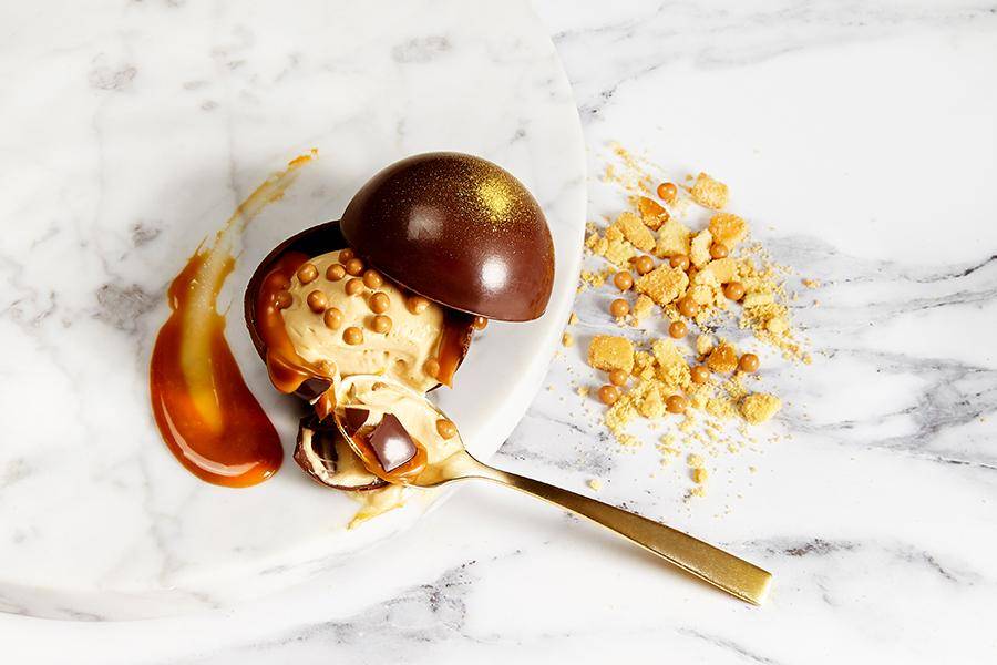 Chocolate Dome with Gold Ganache & Crispy Caramel download image