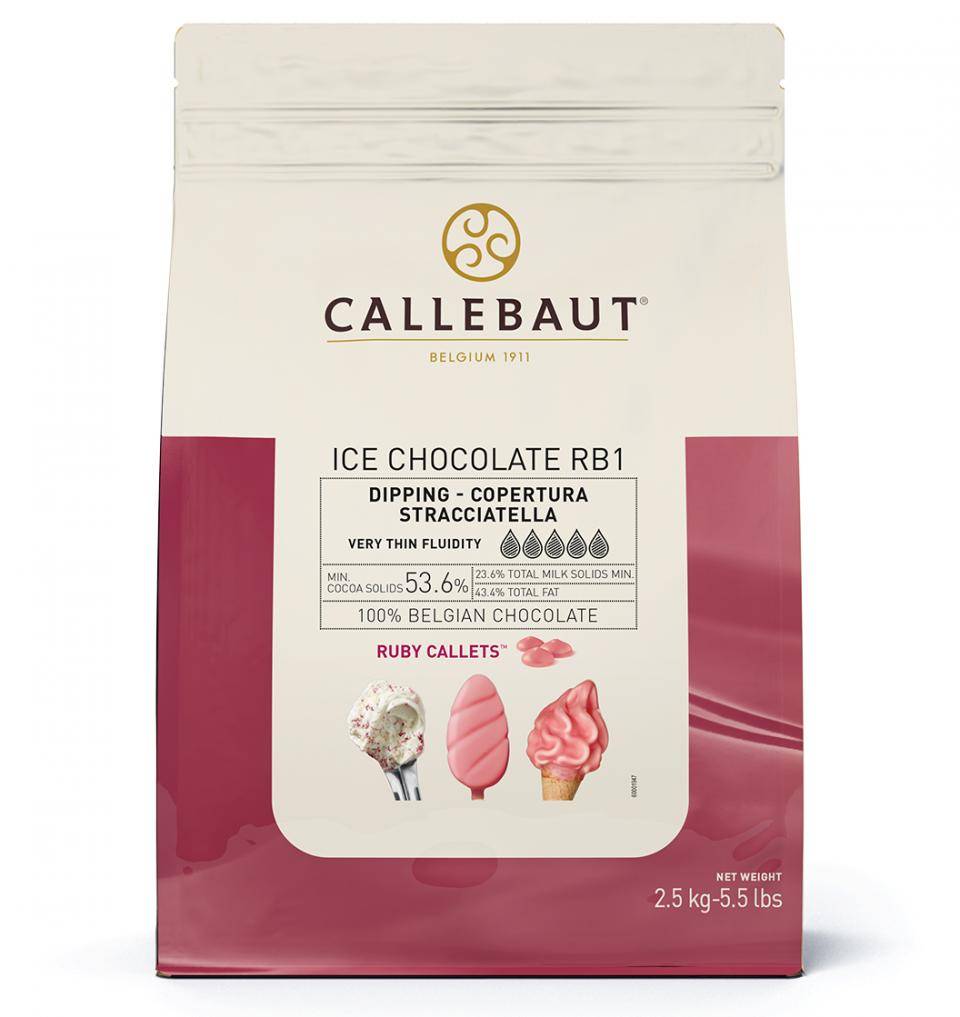 Callebaut Gelato, ice chocolate ruby