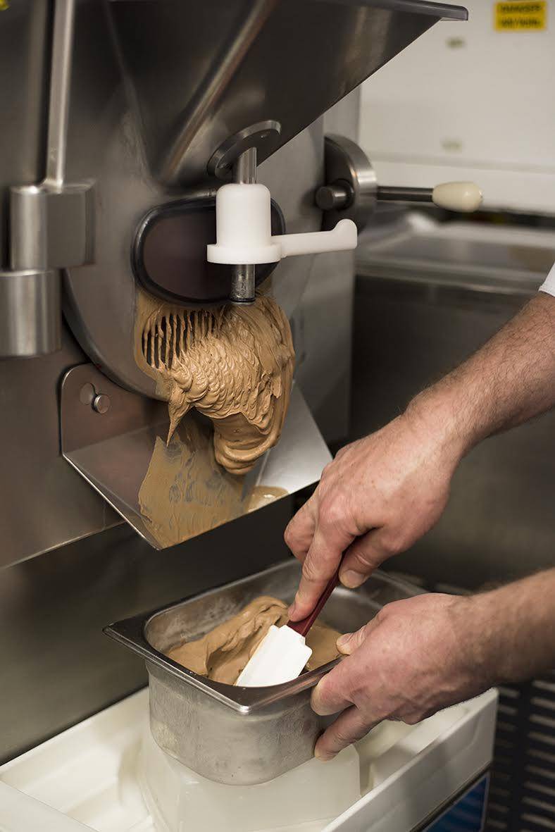 Chocolate ice cream in the making. Photo: Laura Lajh Prijatelj