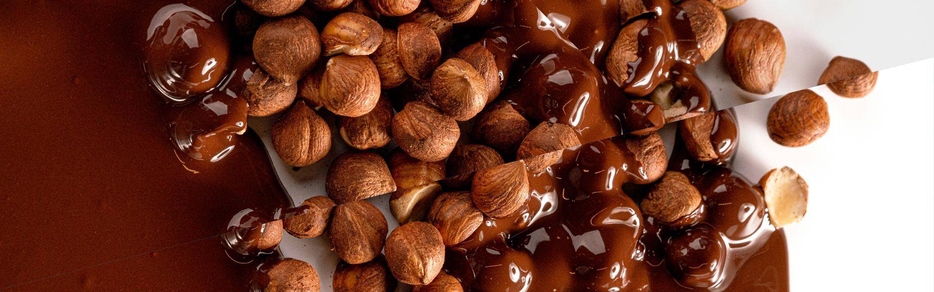 hazelnuts with dark chocolate