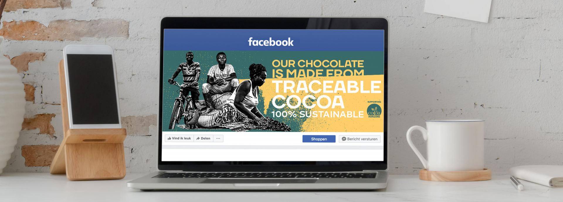 Callebaut Facebook header to make your mark for prospering cocoa farmers on social media