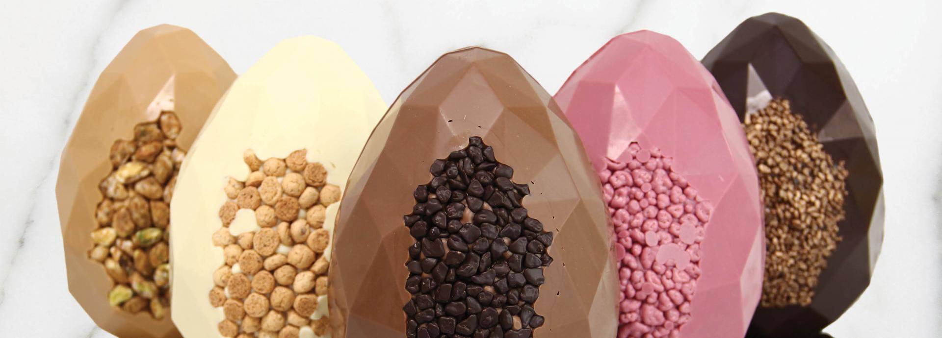 5 colors of chocolate: easter eggs