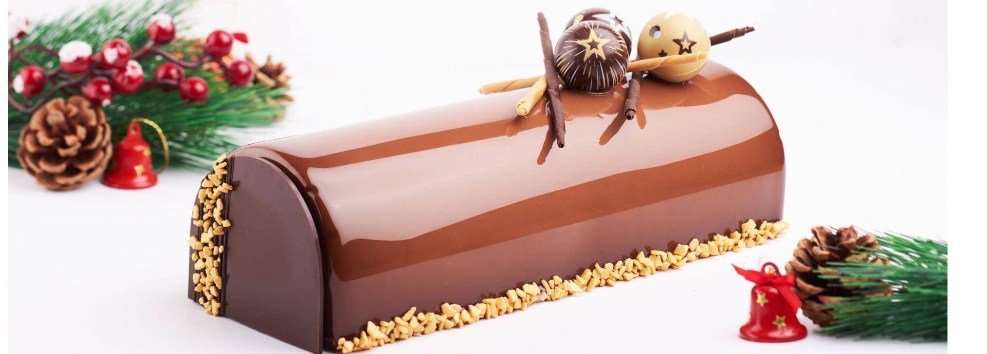 Callebaut Çikolatalı Buche Yılbaşı Pastası