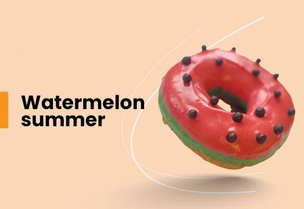 watermelon Summer donut