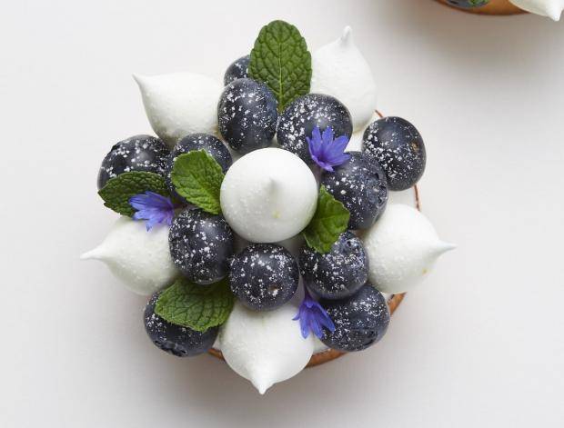 blueberry meringue tart