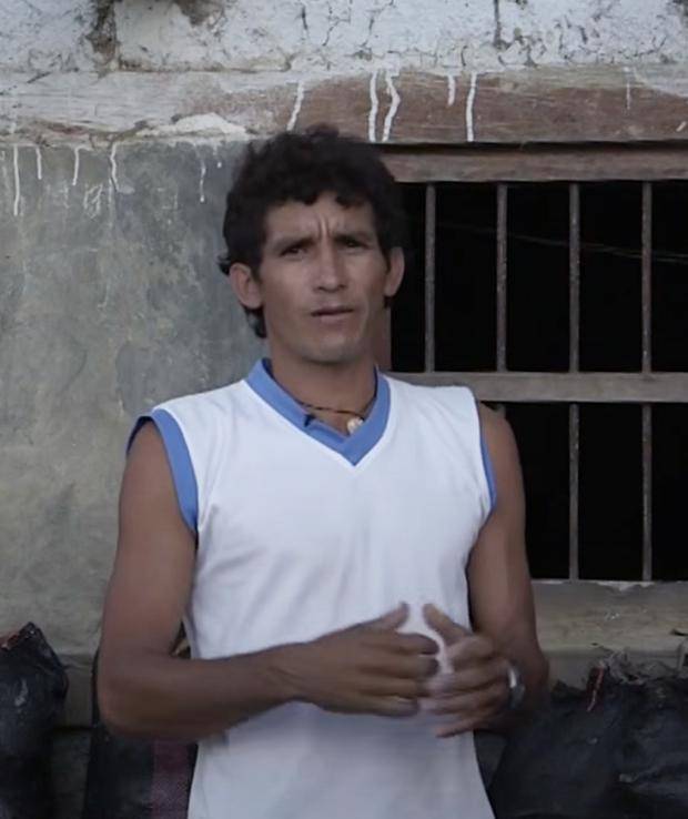 Ausberto de la Cruz、カカオ農家、Diamante Alto、ペルーアマゾン