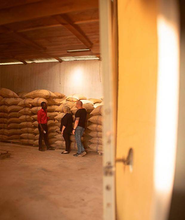 Trace back the cocoa bean - Ghana district warehouse Callebaut