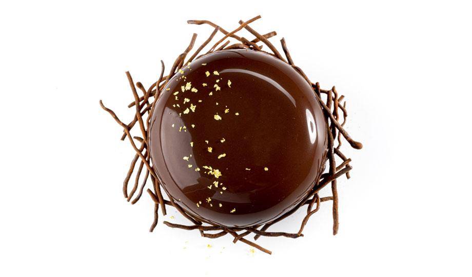 plant-based chocolate entremets