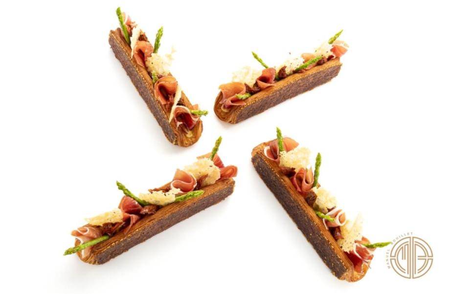 Asparagus beef ham parmesan stick