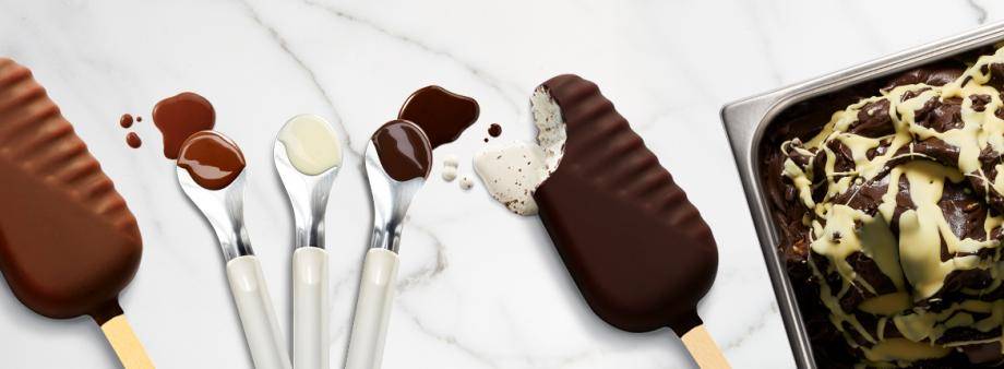 Callebaut Schokolade Eiscreme Dipping