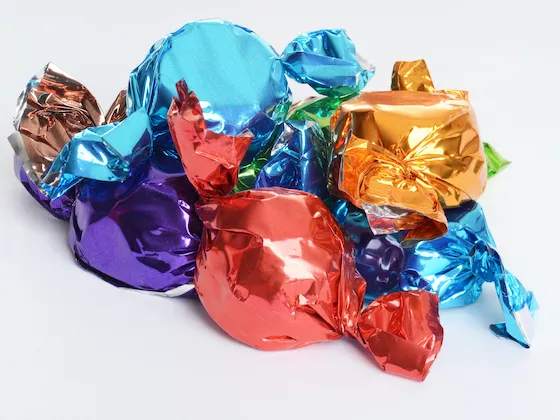 Brightly wrapped classic candies