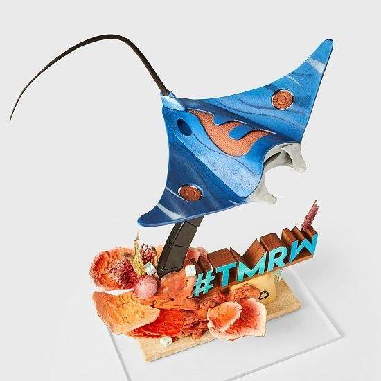 Chocolate Sculpture by Christophe Rull featuring a manta ray
