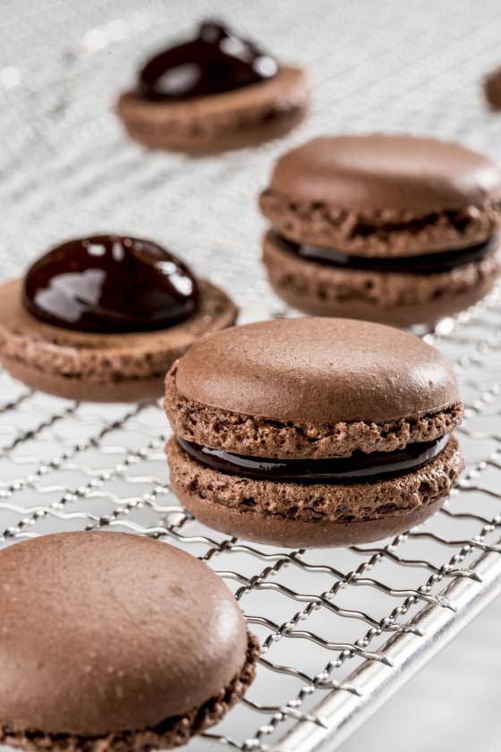 Chocolate macarons